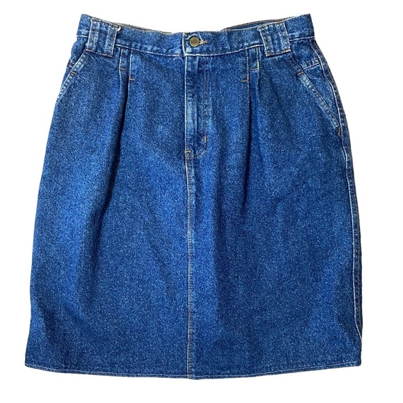 Vintage Chic Classic Denim Jean Skirt - Picture 2 of 15